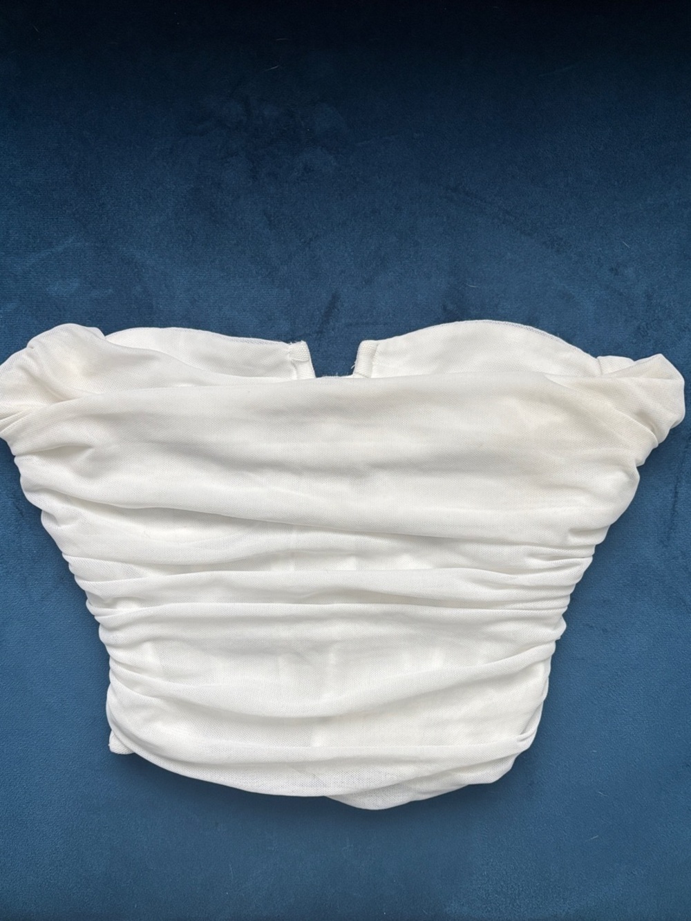 Ruched White Corset